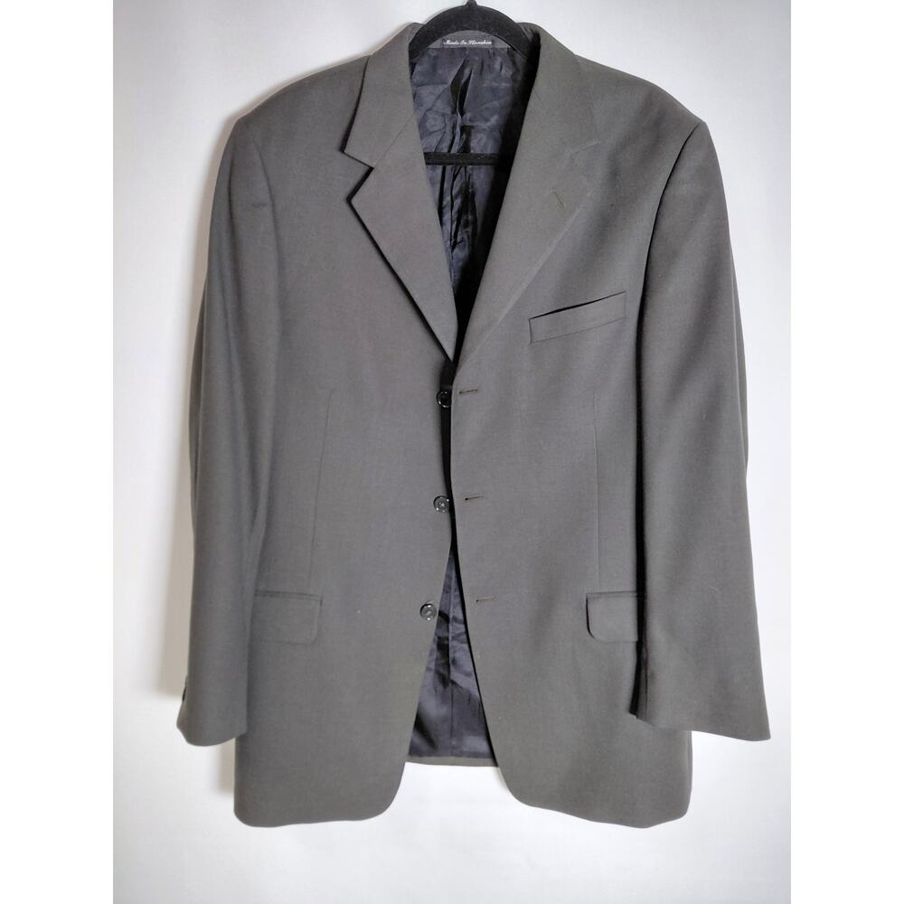 PERRY ELLIS PORTFOLIO Blazer Gray Long Sleeve Men See Measurements